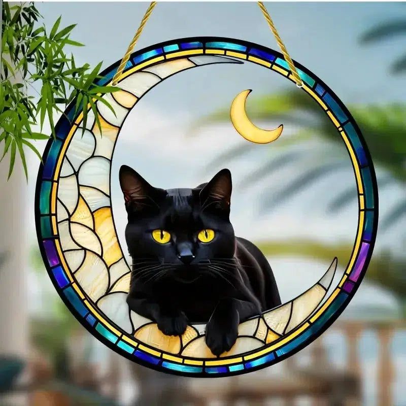 Spiritual suncatcher Mystic window decor Gothic window art Witchy Hanging Ornament for Christmas, Halloween-MoonChildWorld