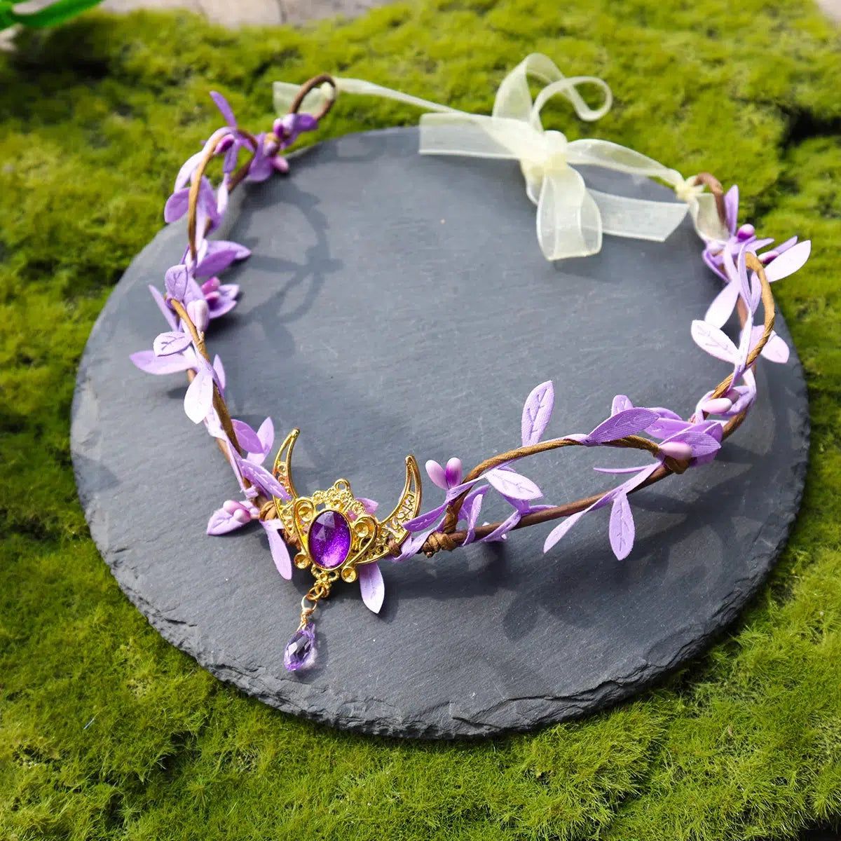 Wiccan Symbol Tiara Elf Crown Mystical Witch Hair Accessories-MoonChildWorld