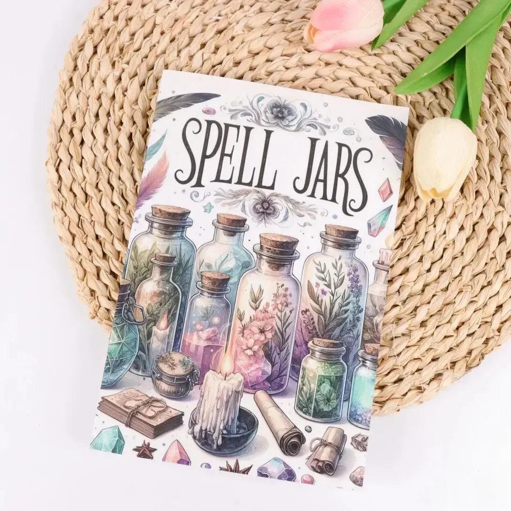 Spell Jars Magical Herb Book Guides Hardcover Illustrated Books Spiritual Growth and Occult Studies-MoonChildWorld