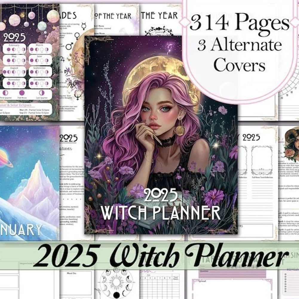 Witches Planning Calendar Notebook 2025 Witches Weekly Planner-MoonChildWorld