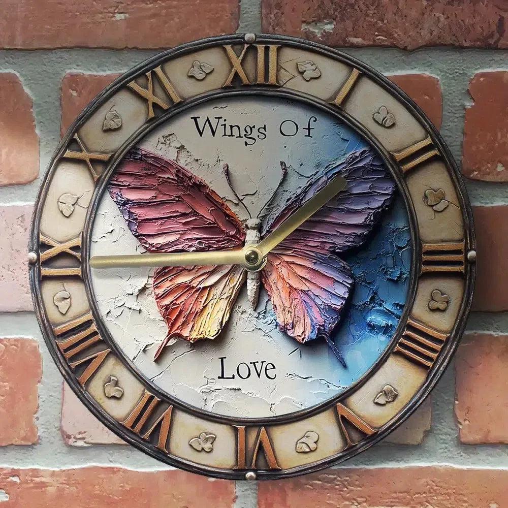 Butterfly Wall Clock Boho Butterfly Clock Home Decor-MoonChildWorld