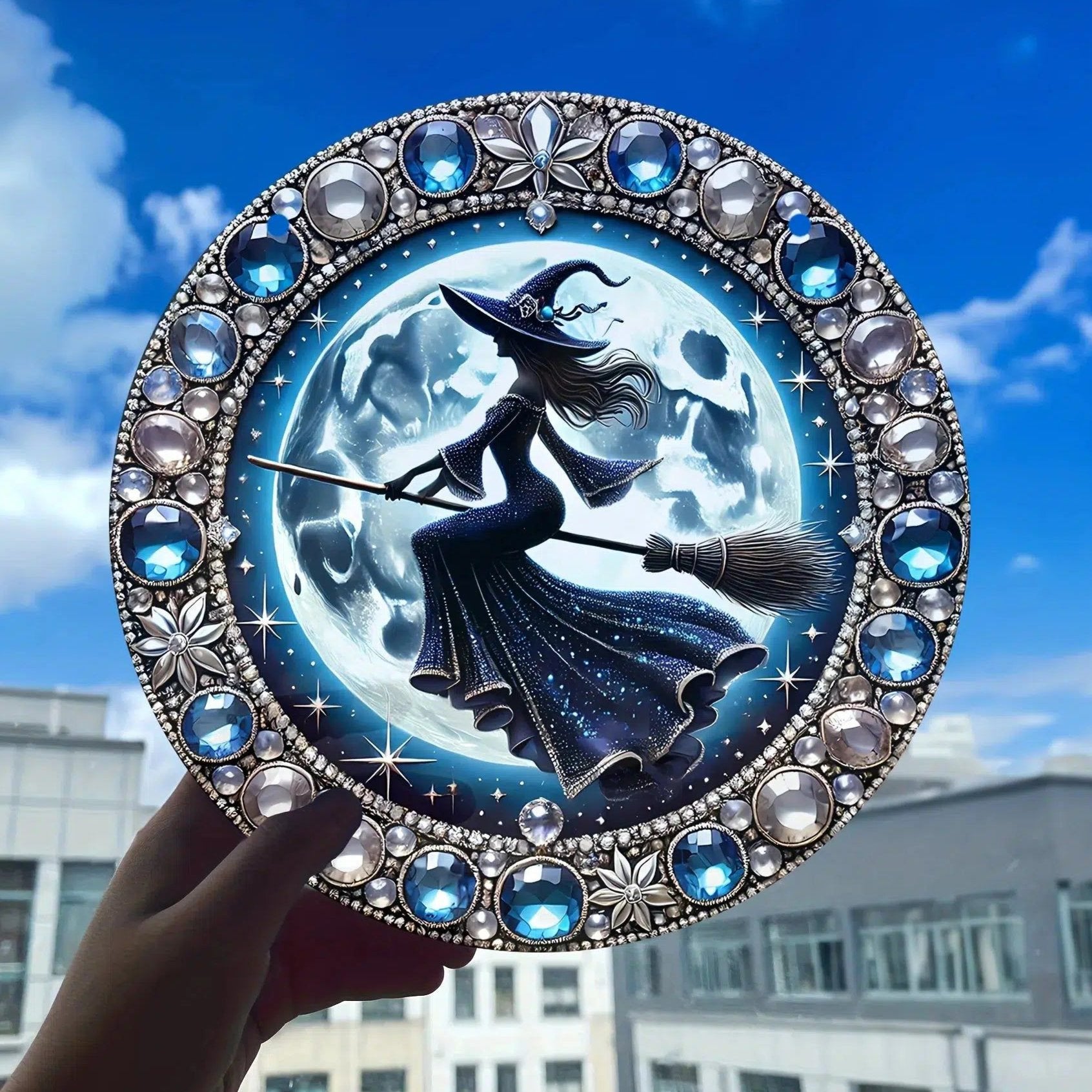 Witch Suncatcher Gorgeous Witch Acrylic Window Decoration Witchy Window Hanging-MoonChildWorld