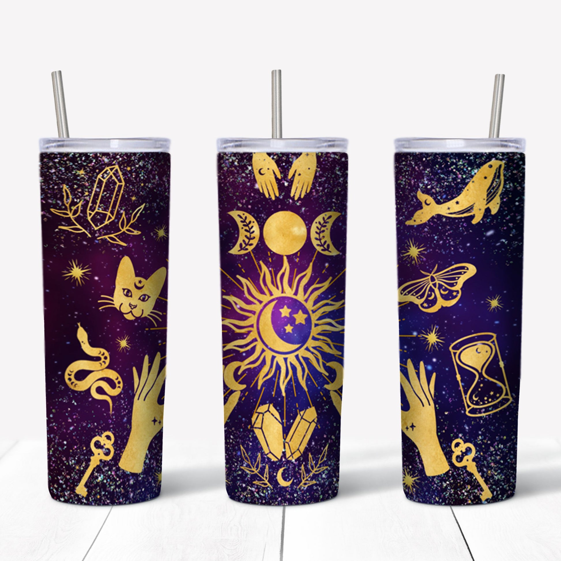 Mystical moon wicca Tumbler - Witch Tumbler-MoonChildWorld