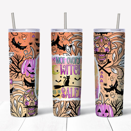 Black cat Halloween Tumbler - Witch Tumbler