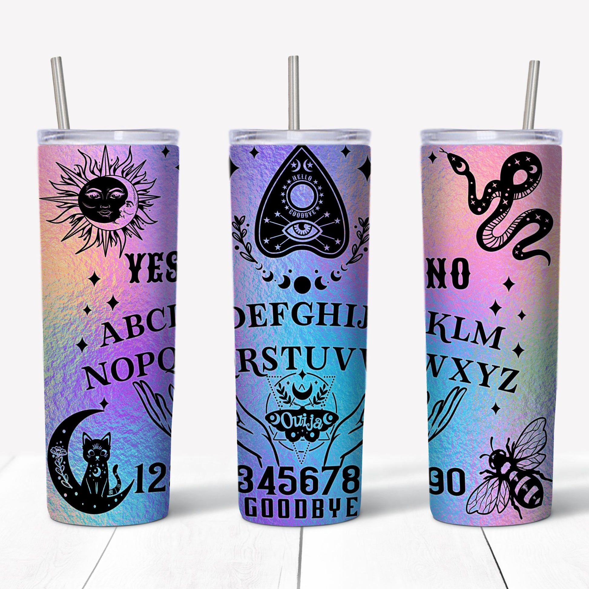 Ouija board witch tumbler - gothic tumbler-MoonChildWorld