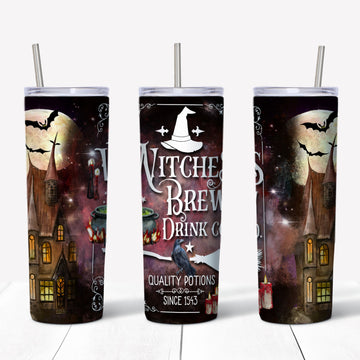 Witches Brew Halloween Tumbler - Witch Tumbler-MoonChildWorld