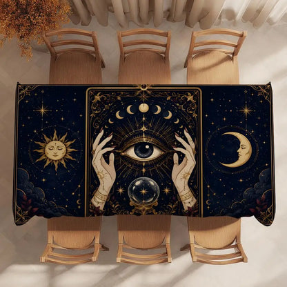 Tarot eye altar cloth – mystic print detail