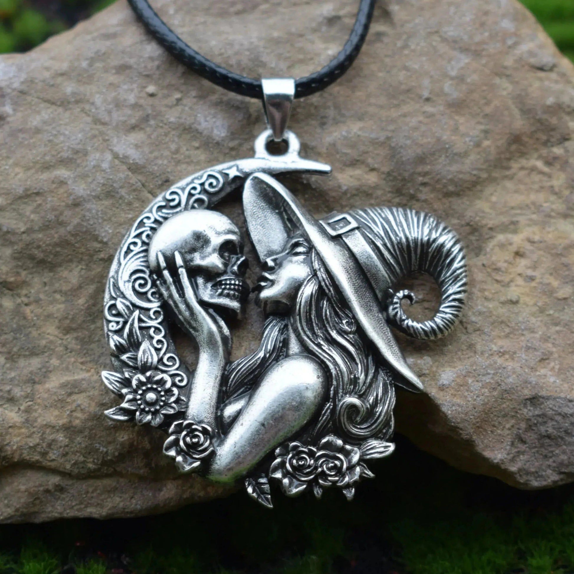 Gothic Witch Necklace Witchcraft Jewelry Wicca Pagan Jewelry-MoonChildWorld