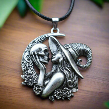 Gothic Witch Necklace Witchcraft Jewelry Wicca Pagan Jewelry-MoonChildWorld