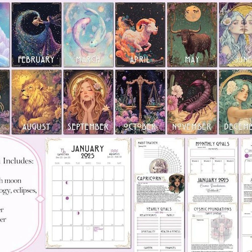 Witches Planning Calendar Notebook 2025 Witches Weekly Planner-MoonChildWorld