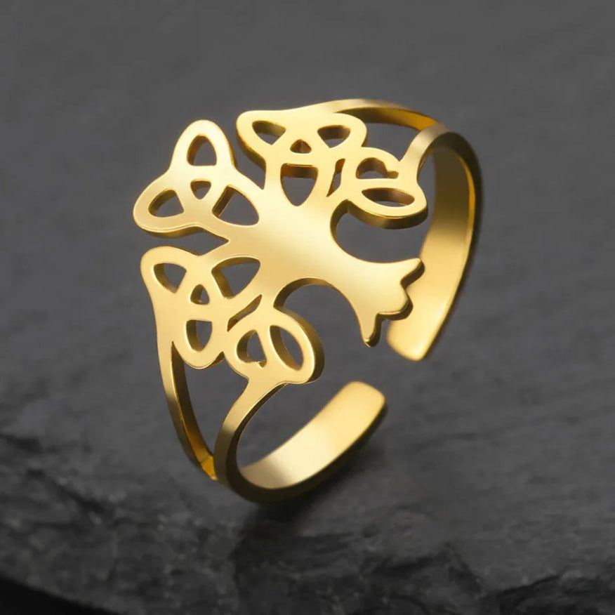 Witchcraft Celtic Knot Tree of life Ring Pagan Jewelry-MoonChildWorld