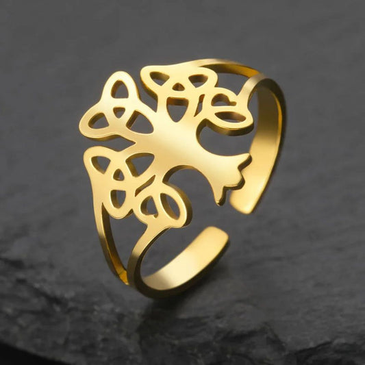 Witchcraft Celtic Knot Tree of life Ring Pagan Jewelry