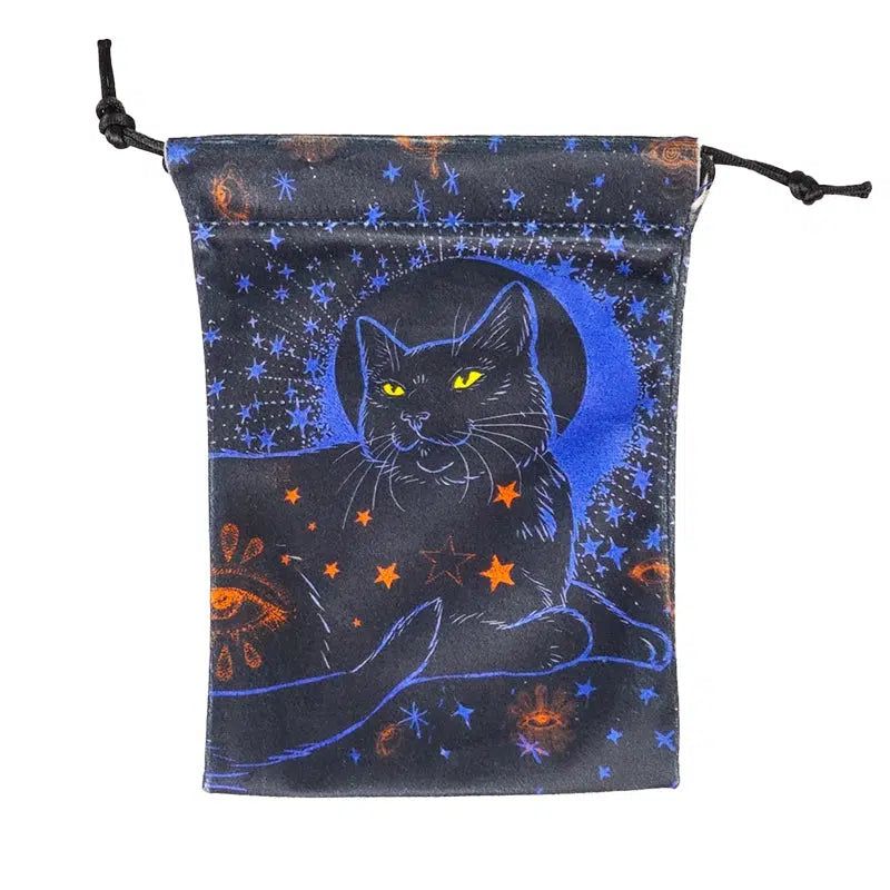 Tarot Card Storage Bag Black Cat Wicca Tarot Pouch-MoonChildWorld