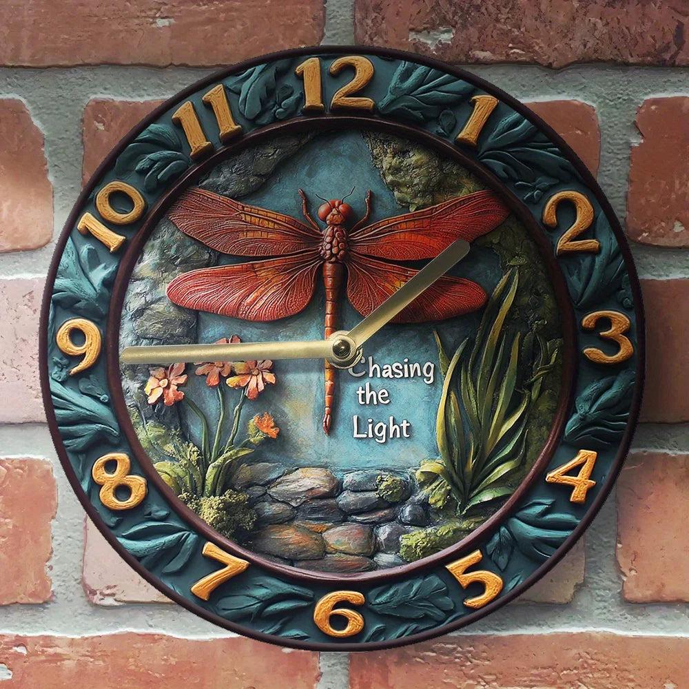 Vintage Dragonfly Wall Clock Insect Home decor-MoonChildWorld