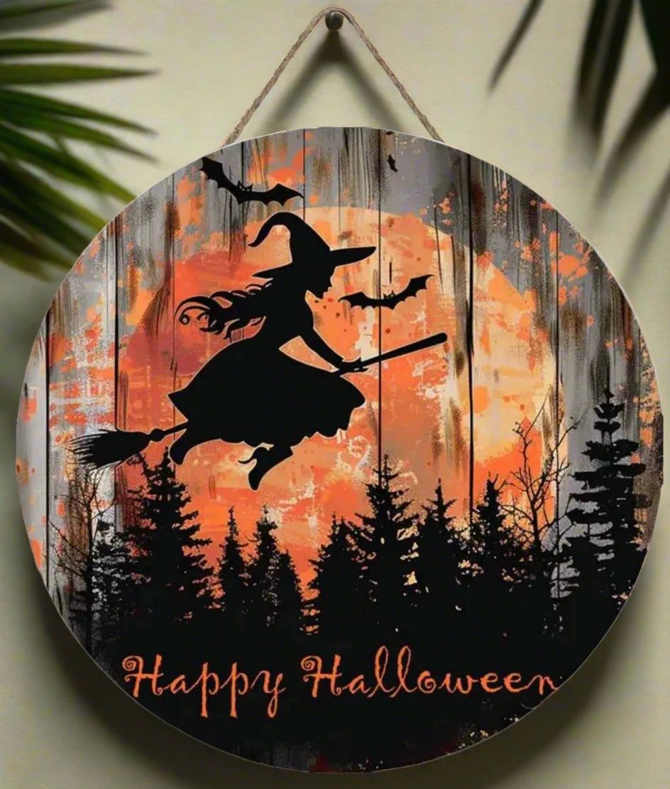 Vintage Wooden Sign Halloween Hanging Sign Gothic Wood Sign-MoonChildWorld