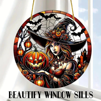 Enchanting Witch Suncatcher Halloween Window Art