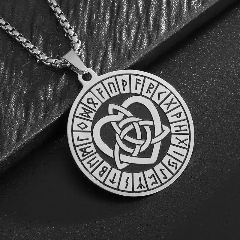 Celtic Love Knot Witch Runes Necklace-MoonChildWorld