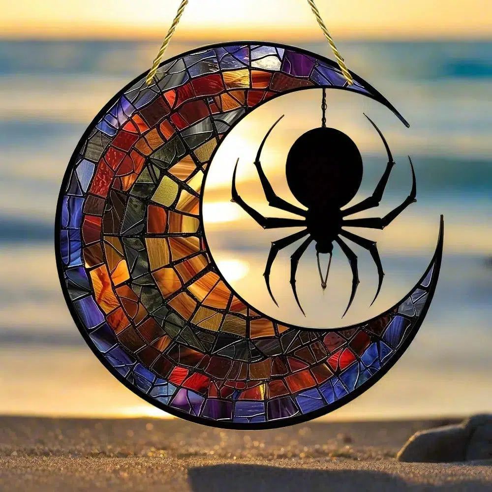 Moon Spider Gothic Suncatcher Halloween Decor-MoonChildWorld