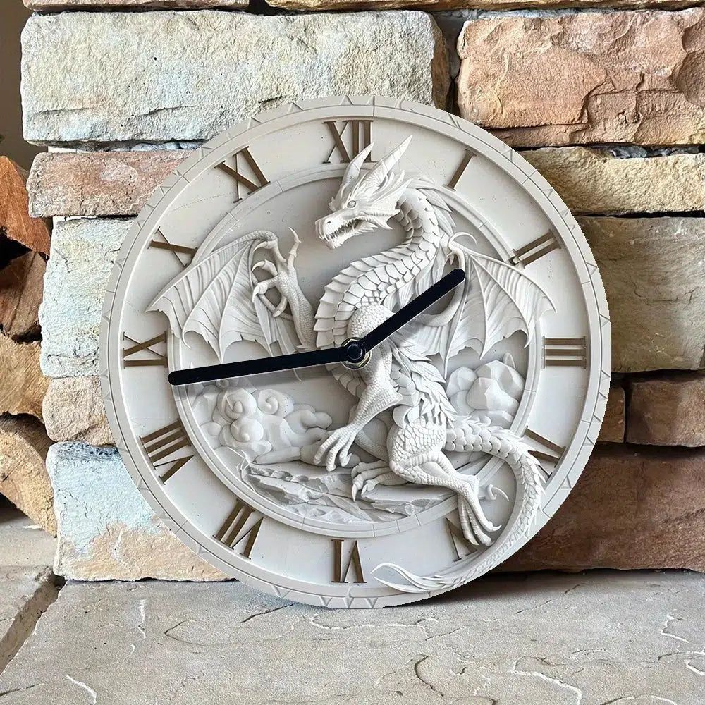 Volcanic Dragon Wall Clock-MoonChildWorld