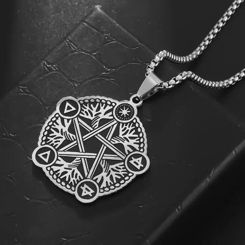 Witchcraft Pentagram Necklace Witch Jewelry-MoonChildWorld