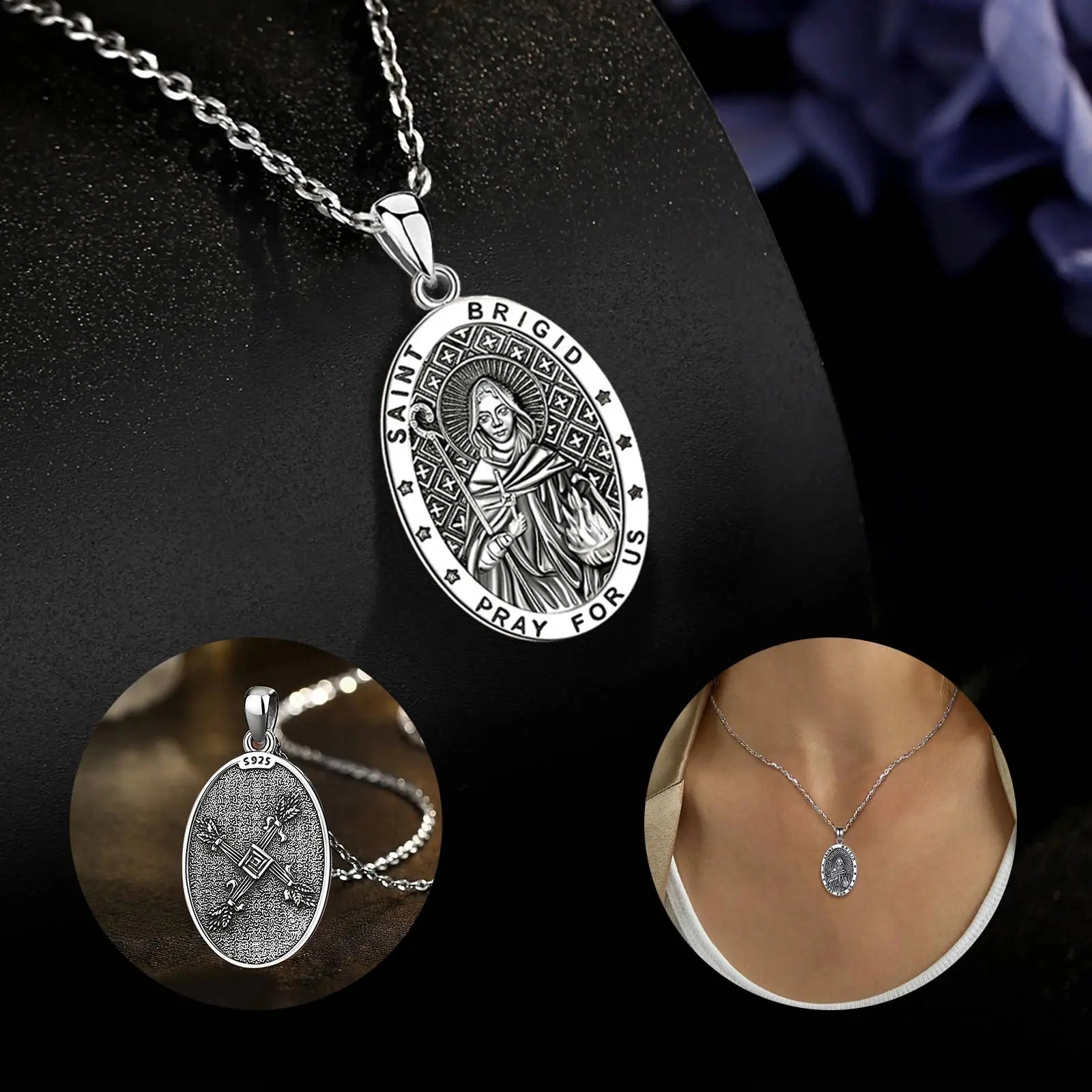 Saint Brigid's Cross Necklace Celtic Goddess Pendant-MoonChildWorld