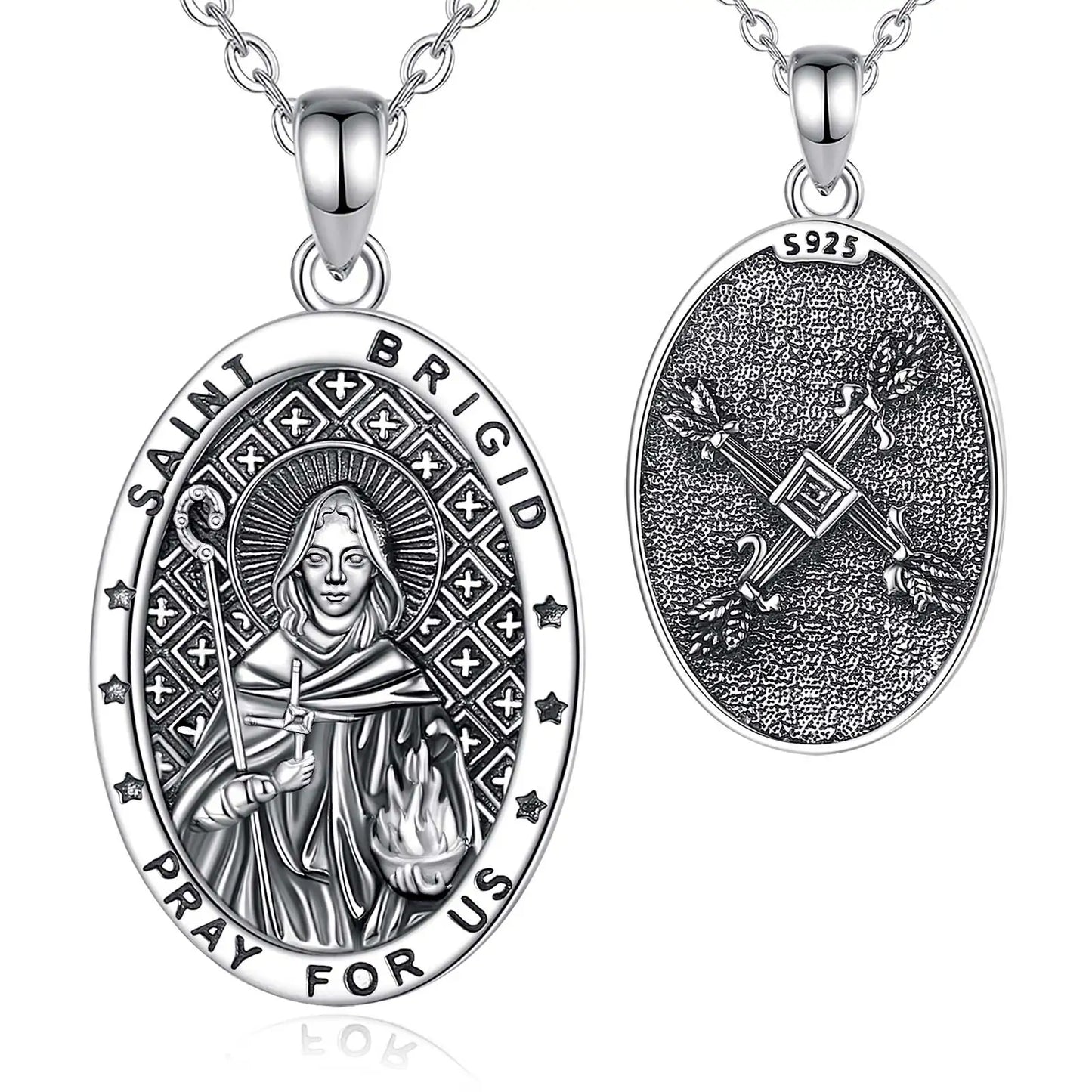 Saint Brigid's Cross Necklace Celtic Goddess Pendant-MoonChildWorld