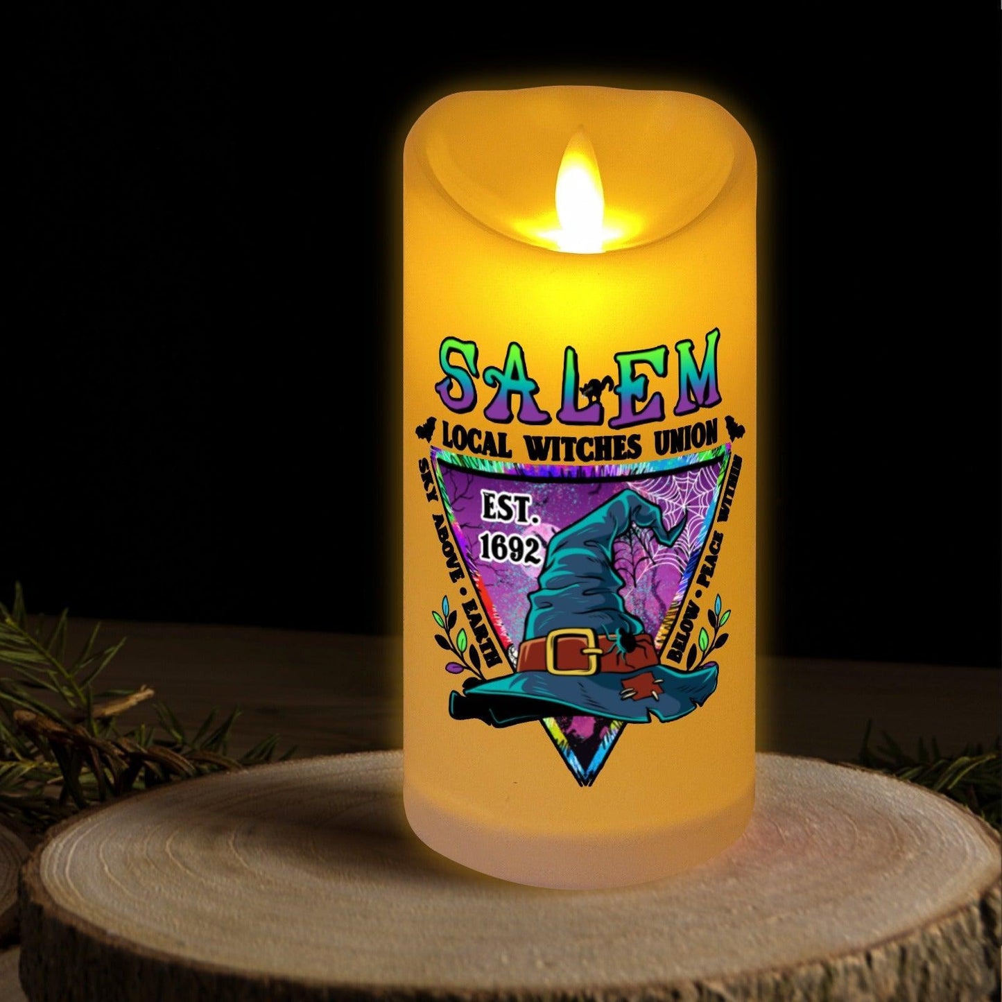 Salem Witch Flameless LED Candle-MoonChildWorld
