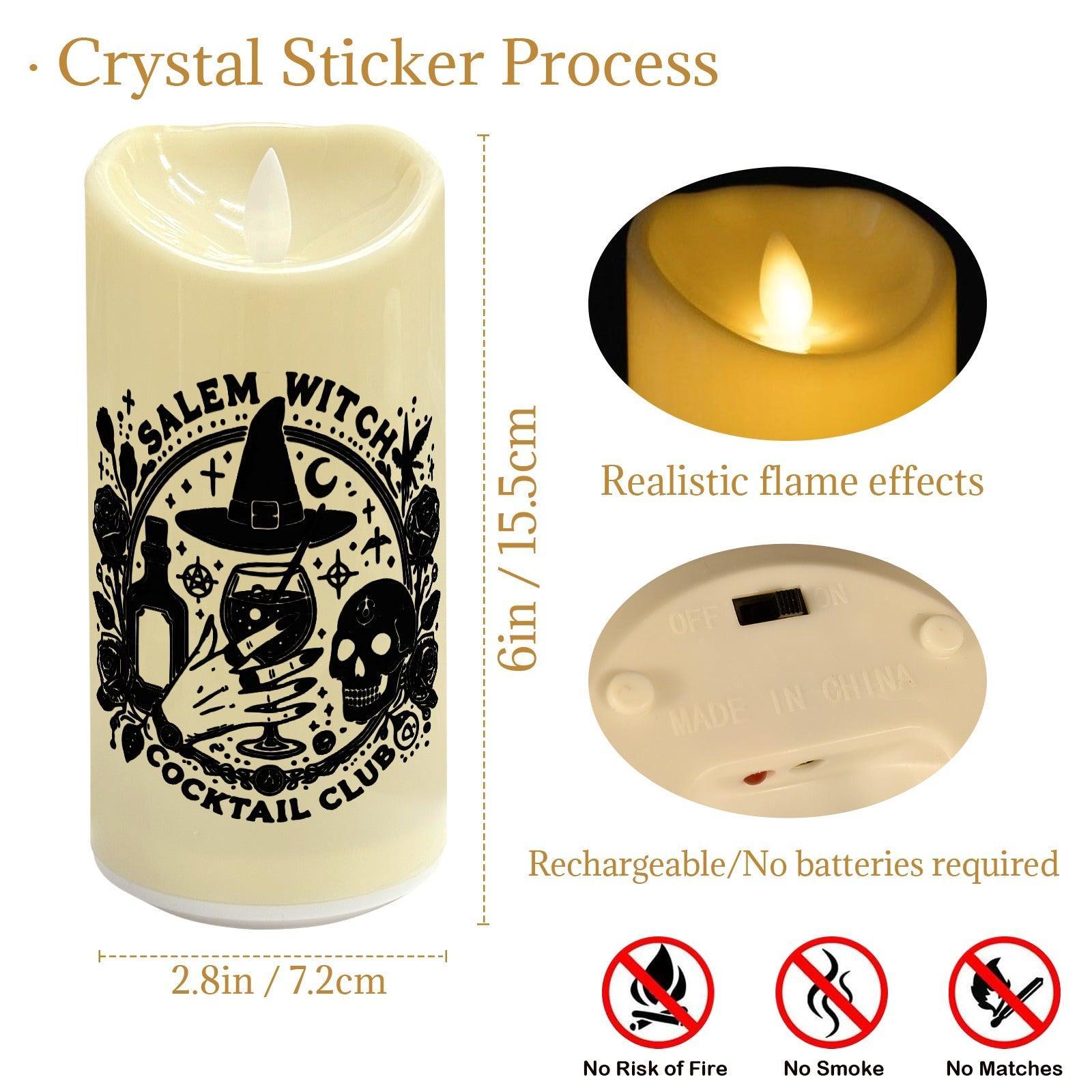 Salem Witch Gothic Halloween Flameless LED Candle-MoonChildWorld