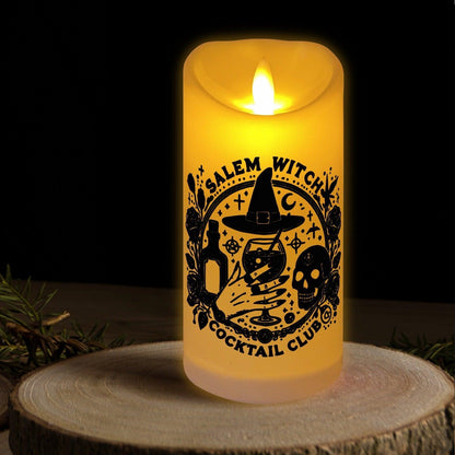 Salem Witch Gothic Halloween Flameless LED Candle-MoonChildWorld