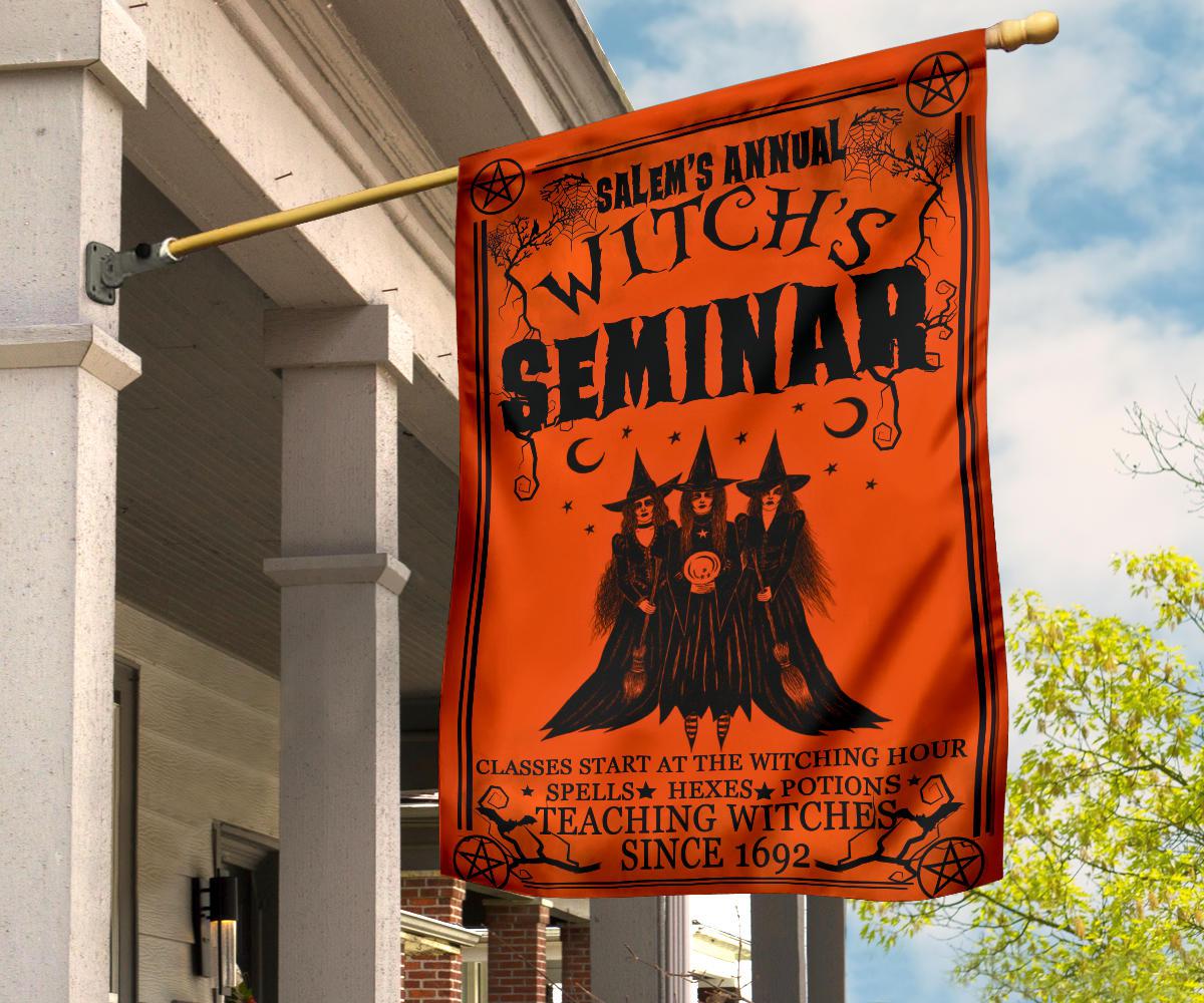 Salem Witch Halloween Flag-MoonChildWorld