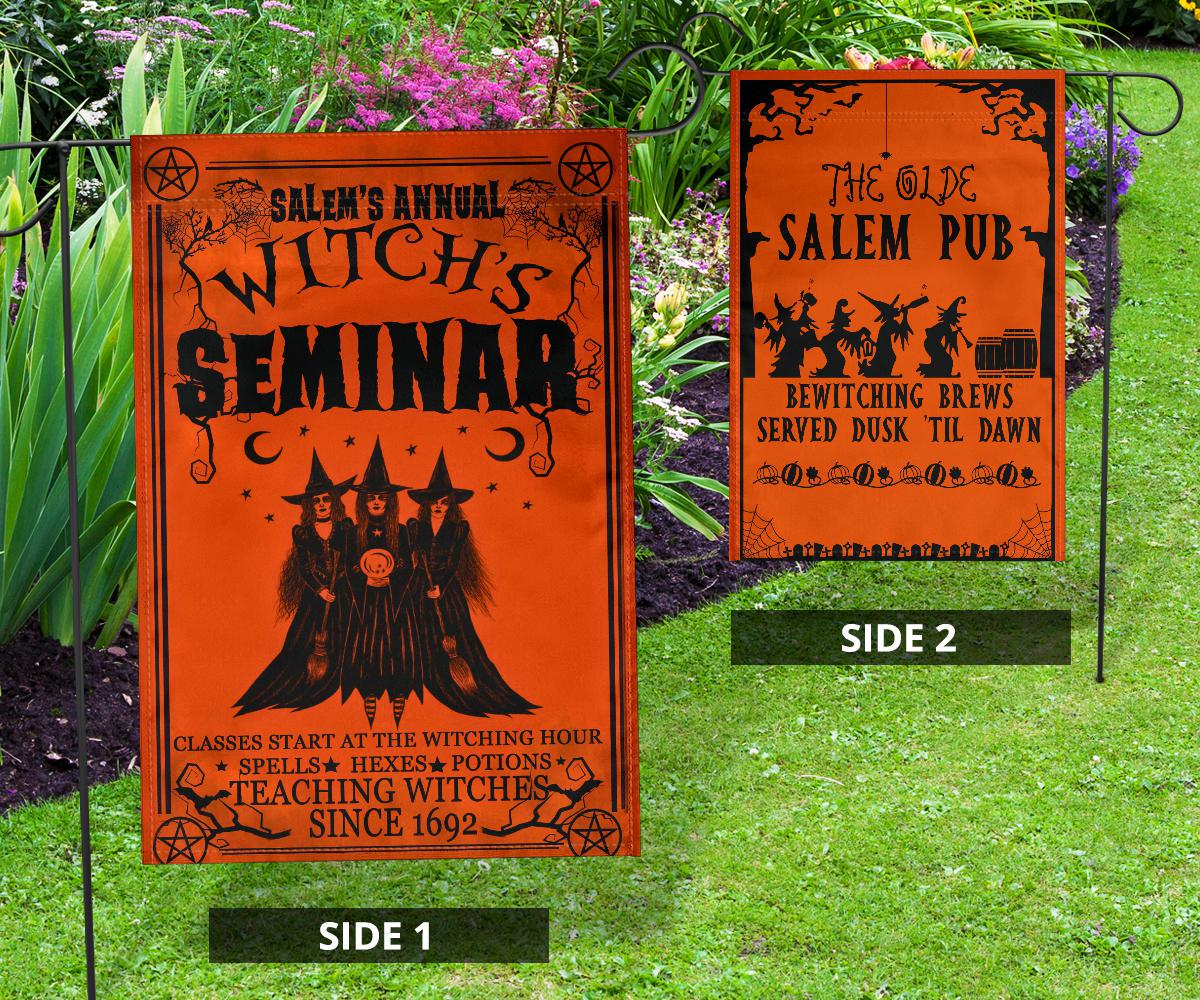 Salem Witch Halloween Flag-MoonChildWorld