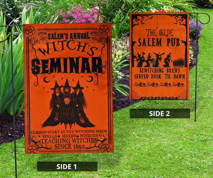 Salem Witch Halloween Flag-MoonChildWorld