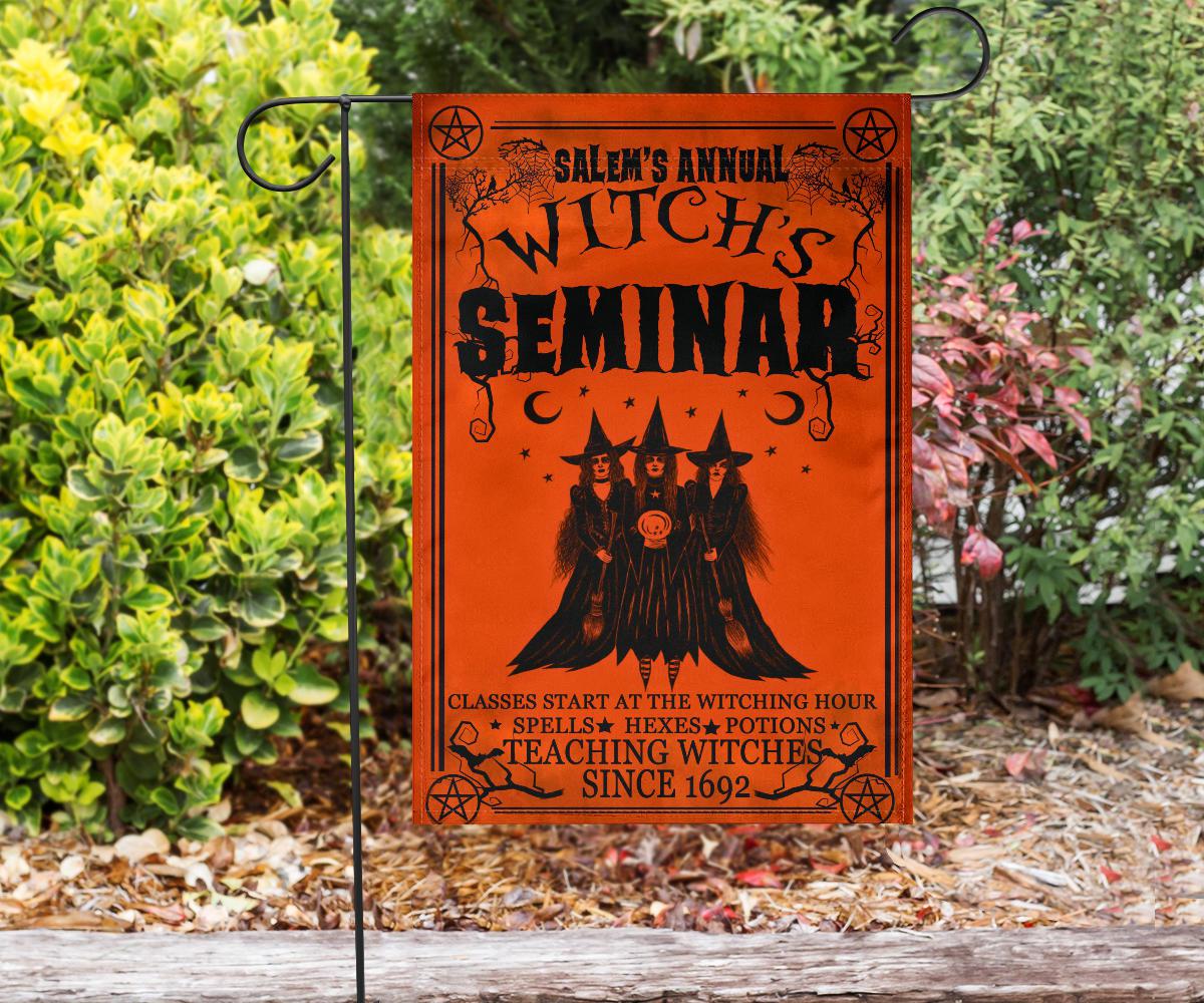 Salem Witch Halloween Flag-MoonChildWorld