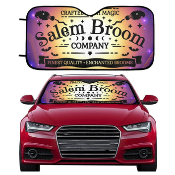 Salem broom witch Car Sun Shade-MoonChildWorld