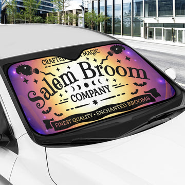 Salem broom witch Car Sun Shade-MoonChildWorld