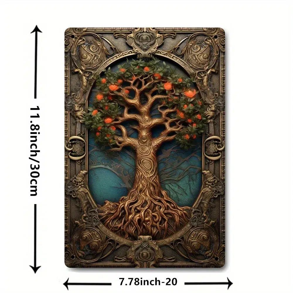 Tree Of Life Metal Sign Spiritual Tree Wall Art Pagan Tree of life Decor-MoonChildWorld