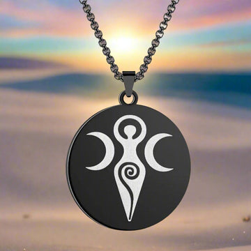 Wicca Spiral Goddess Necklace - Witchcraft Jewelry Pagan Goddess Necklace-MoonChildWorld