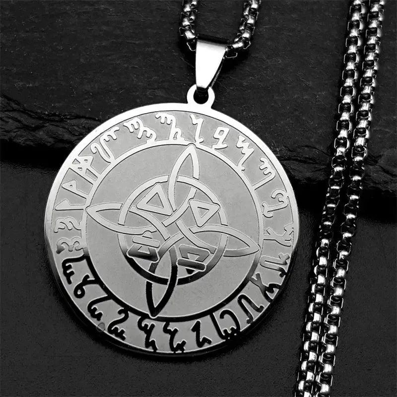 Witch Nordic Celtic Knot Runes Necklace Wiccan Pagan Jewelry-MoonChildWorld