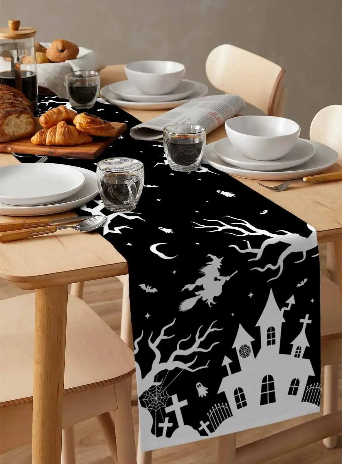 Halloween Witch Table Runner - Gothic Table Runner for Witch Home Decor-MoonChildWorld