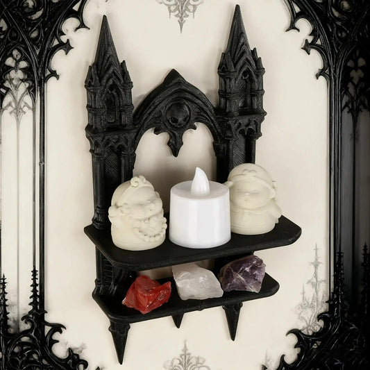 Gothic Castle Crystal Shelf Witchy Hanging Shelf for Witch Home Decor