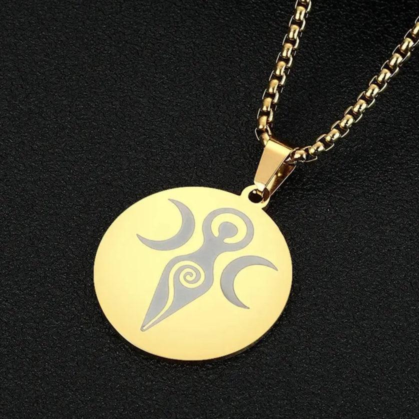Wicca Spiral Goddess Necklace - Witchcraft Jewelry Pagan Goddess Necklace-MoonChildWorld