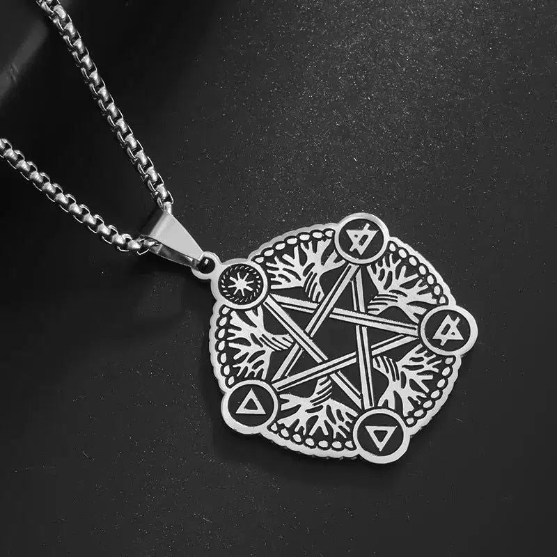 Witchcraft Pentagram Necklace Witch Jewelry-MoonChildWorld