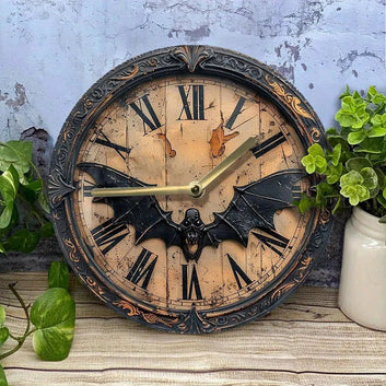 Halloween Vampire Bat Wall Clock Gothic Home Decor