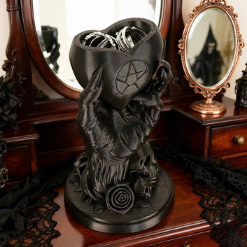 Dark Style Witchy Skull Hand Jewelry Storage Ornament Gothic Home Decor for Witch