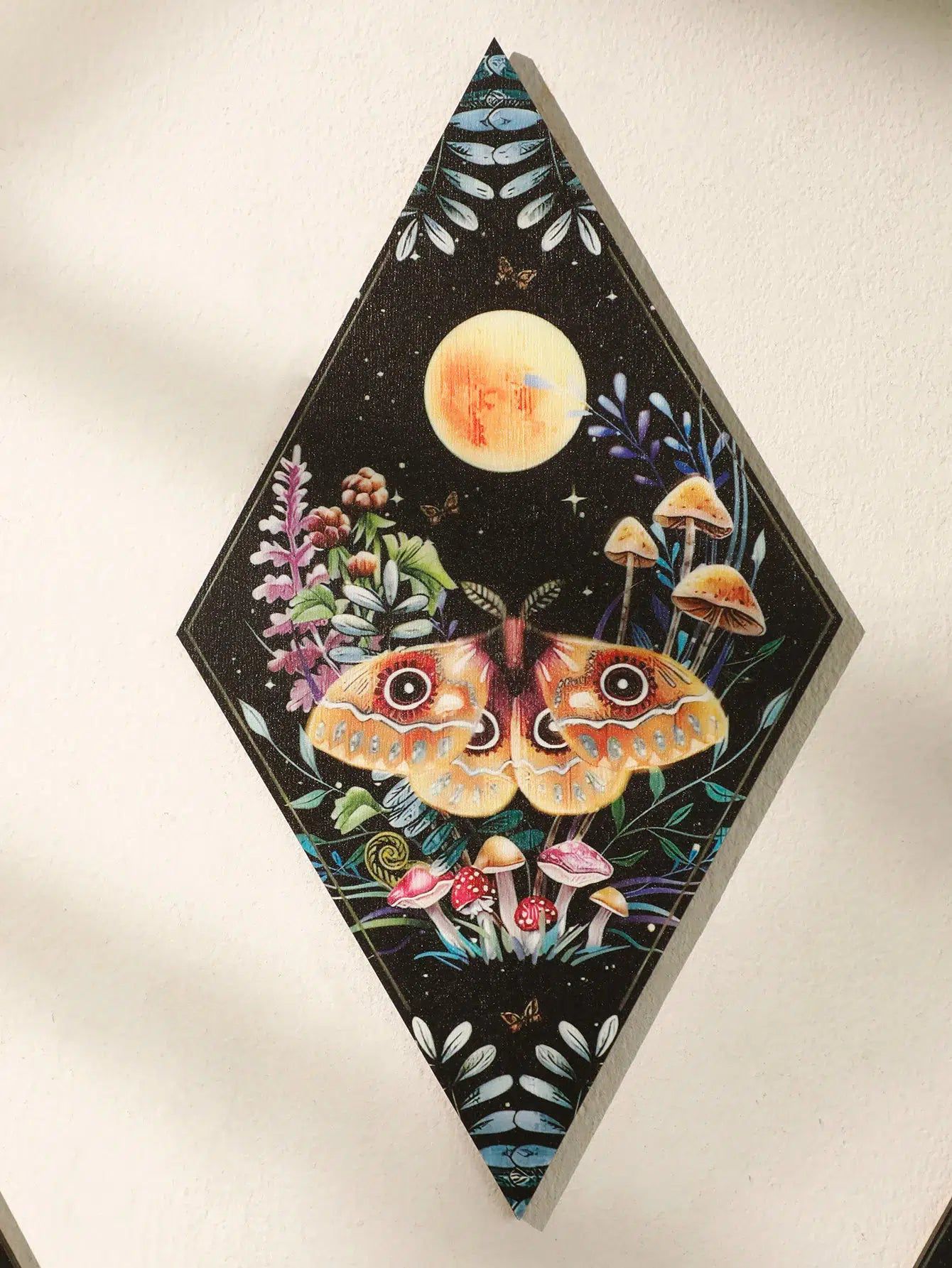 Mushroom Butterfly Moon Witchy Wooden Wall Decor Aesthetic Decor-MoonChildWorld