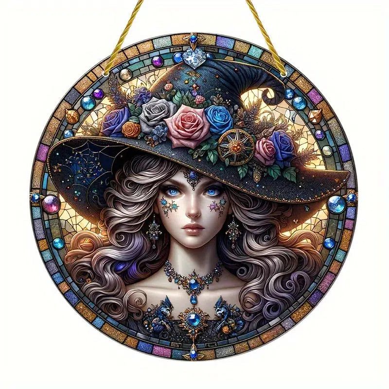 Mystic Witch Suncatcher Gorgeous Witch Acrylic Window Decor-MoonChildWorld