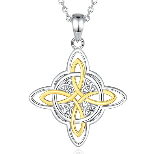 Witch Knot Necklace Witchcraft Celtic Necklace Wiccan Jewelry