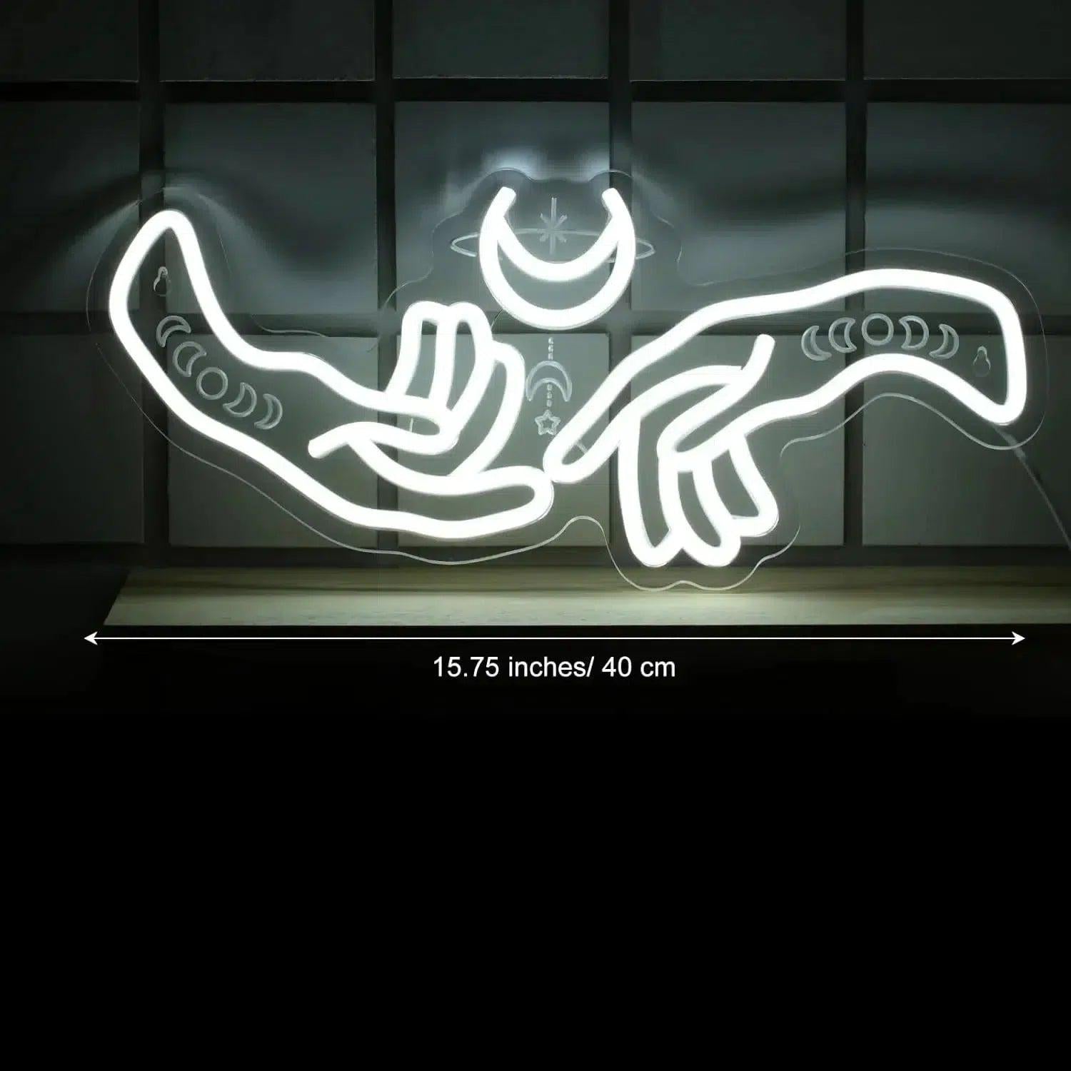 Witchy Hand Neon Sign Moon Phases and Hands Neon Lights For Wiccan Wall Decor-MoonChildWorld