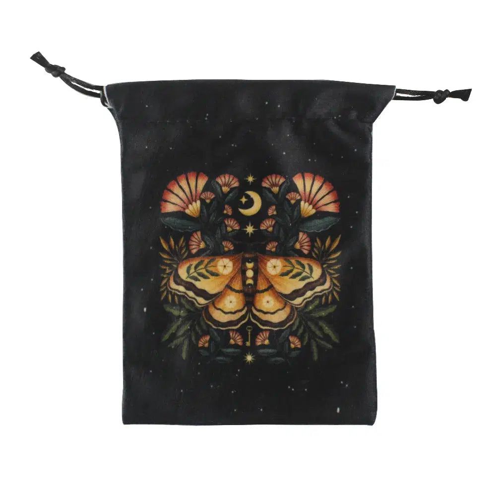 Tarot Card Storage Bag Luna Moth Witch Tarot Pouch-MoonChildWorld