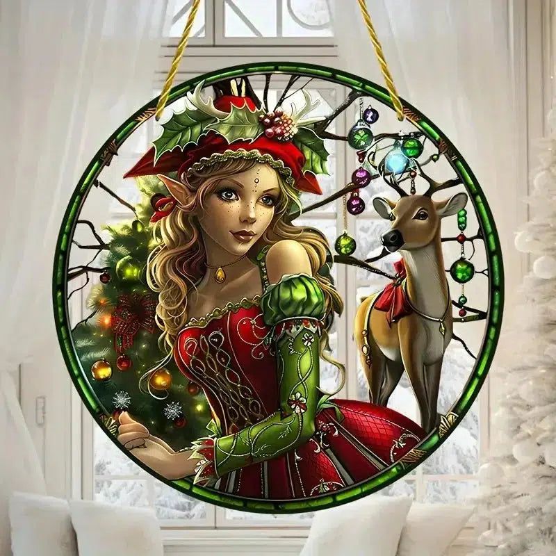 Spiritual suncatcher Mystic window decor Gothic window art Witchy Hanging Ornament for Christmas, Halloween-MoonChildWorld